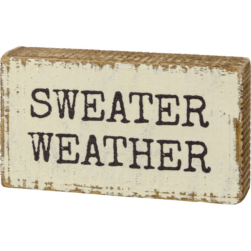 Fall Block Sign Sweater Weather