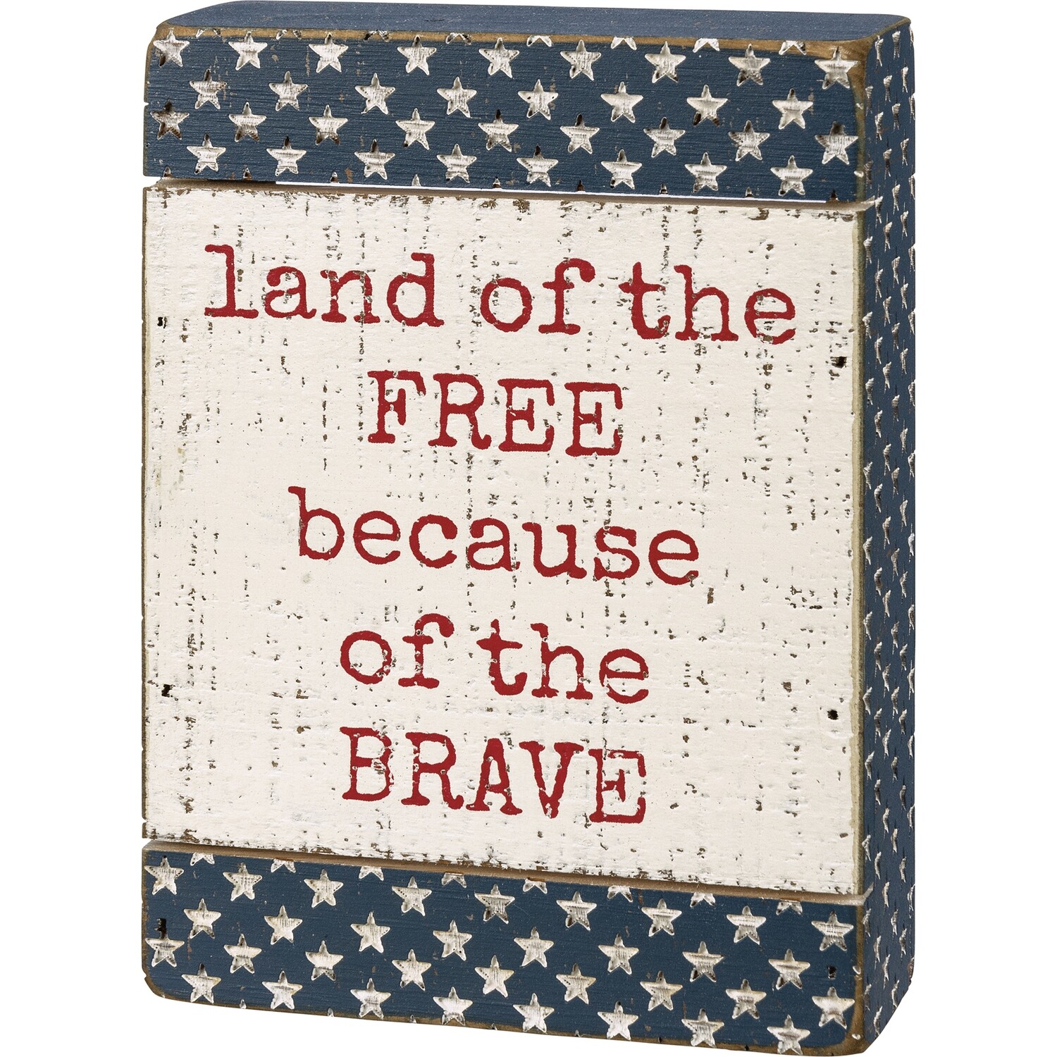 USA Slat Box Sign The Brave