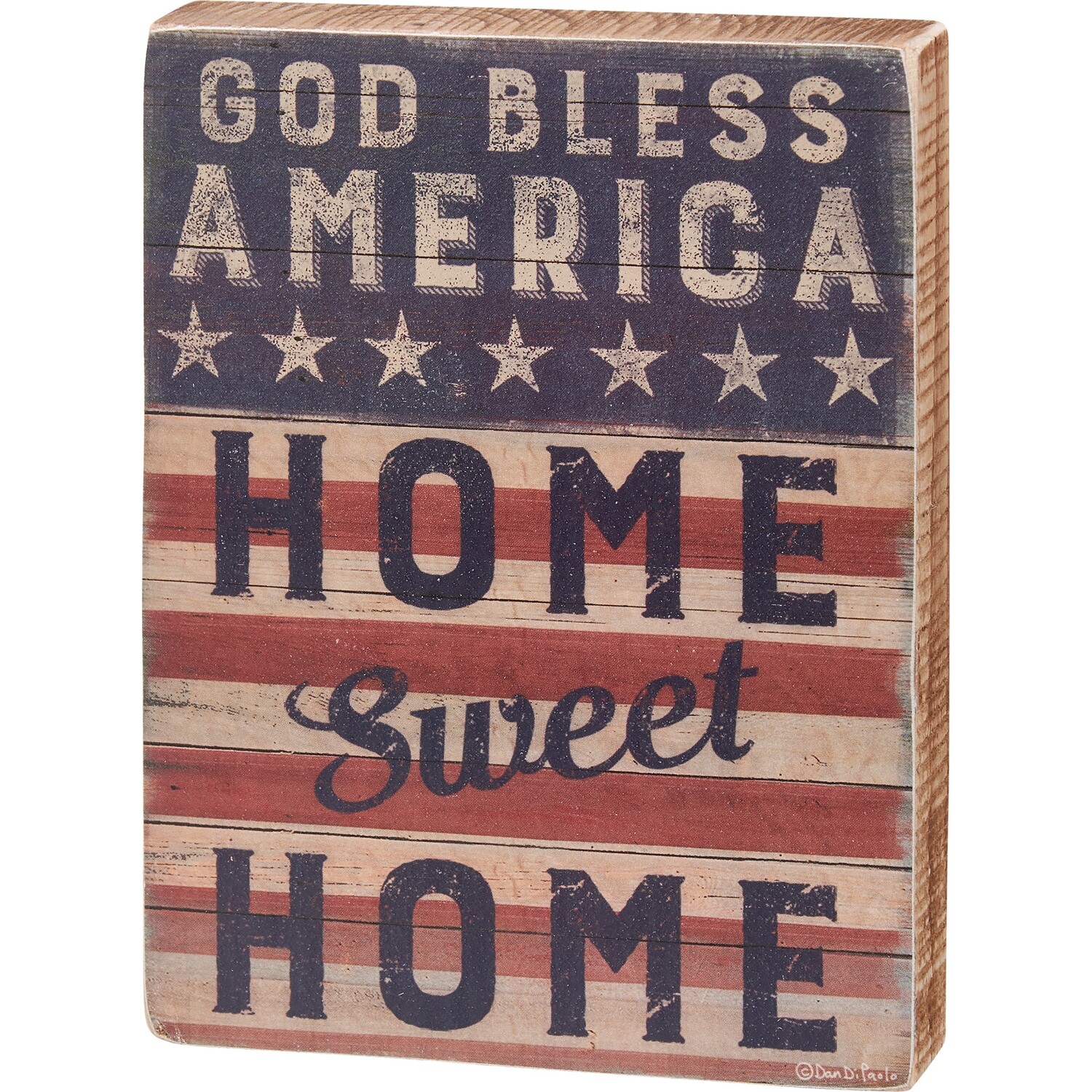 USA Block Sign Home Sweet Home