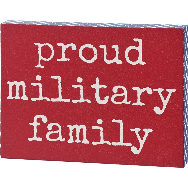 USA Block Sign Military Family