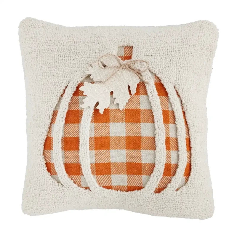 Fall Pillow Recessed Pumpkin Hook