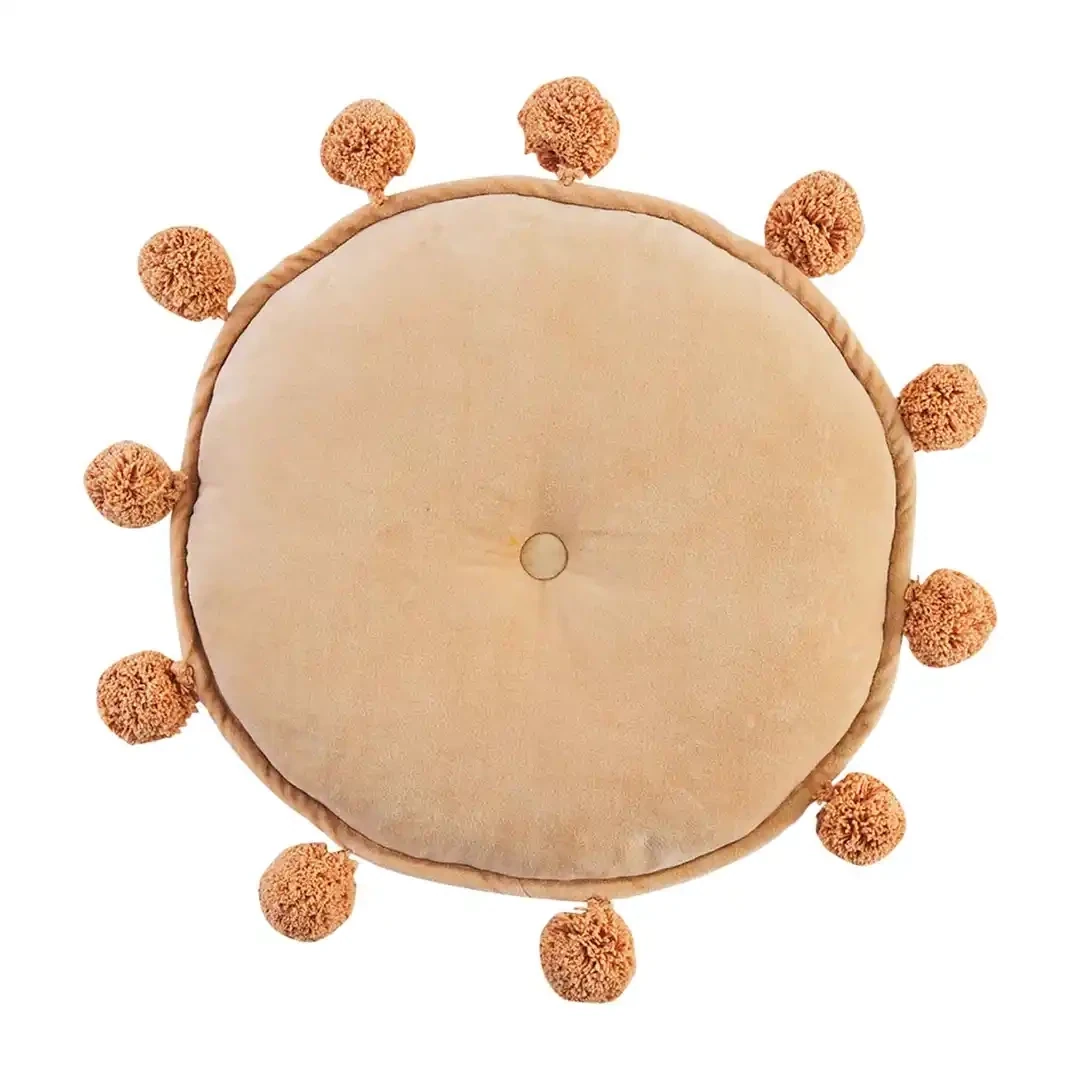 Pillow Pink Round Velvet