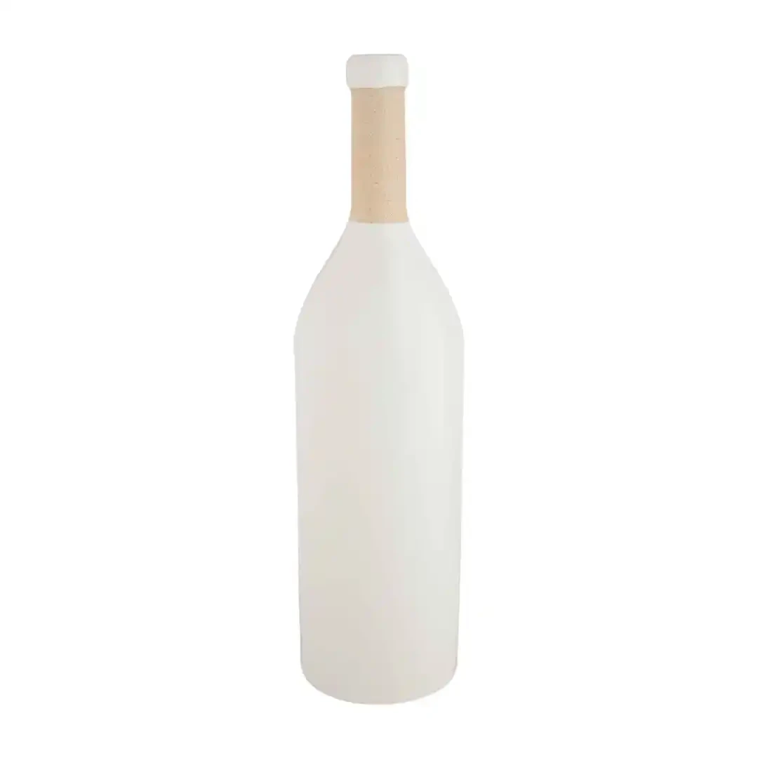Stoneware Vase White Bottle 