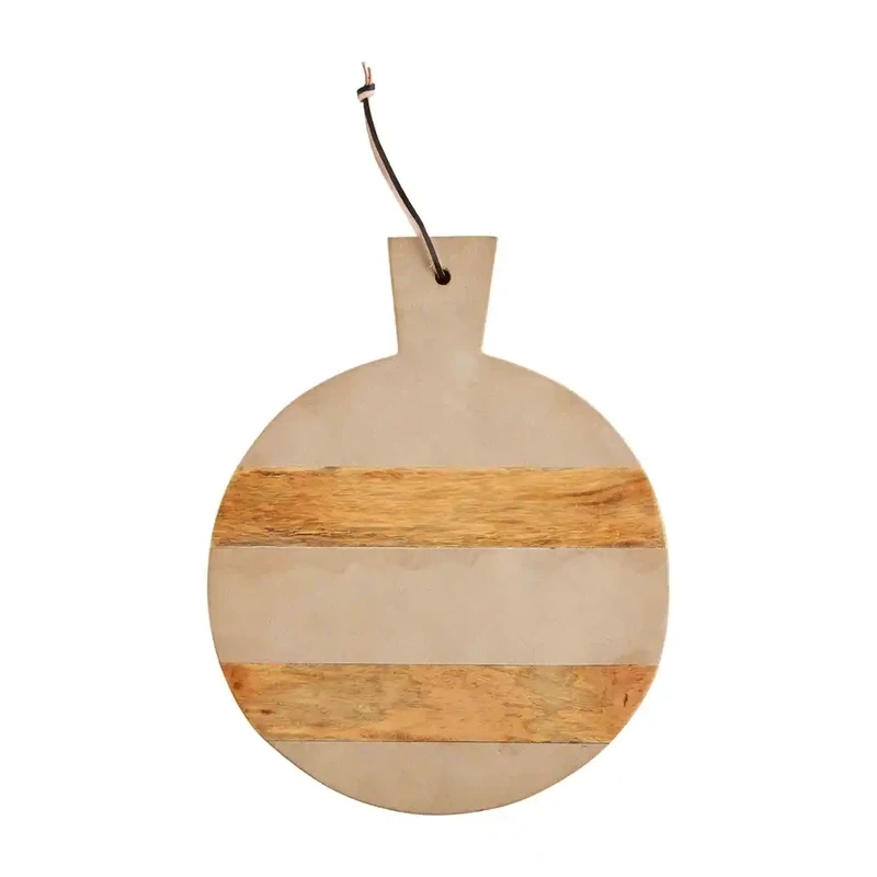 Stoneware Round Sandstone Wood Board