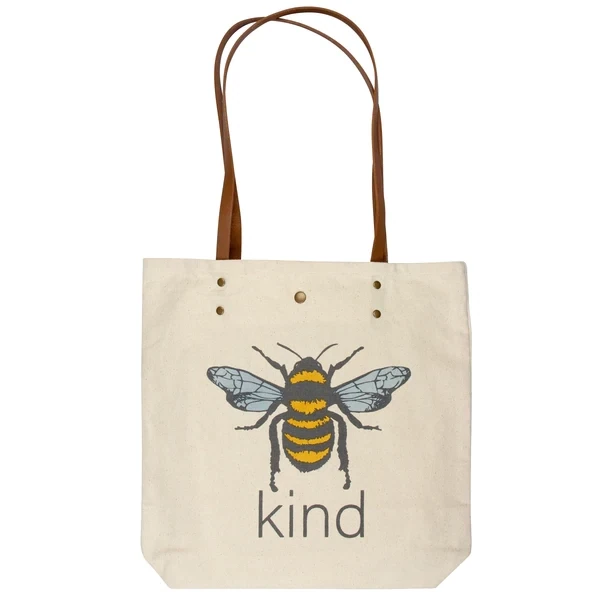 Bee Cotton Canvas Book Bag