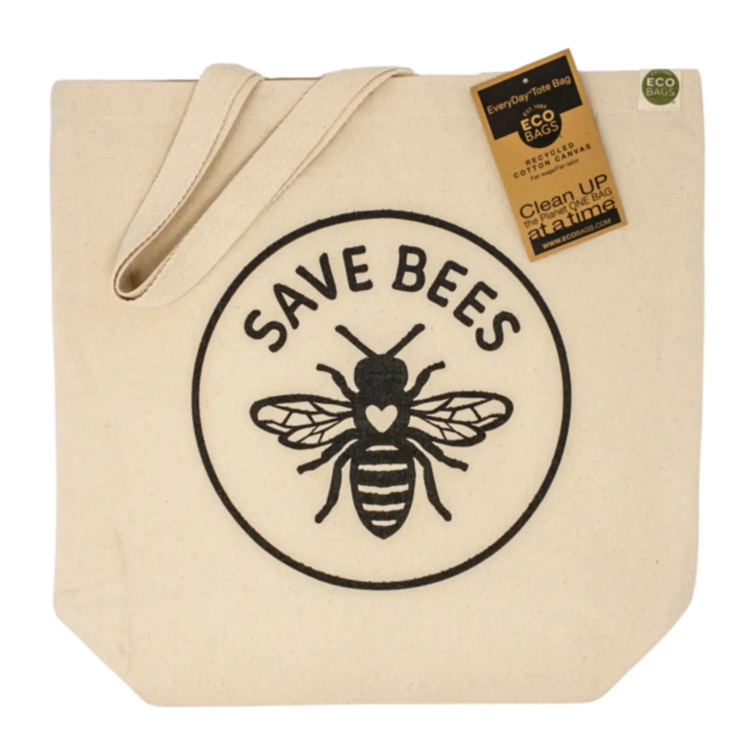 Save Bees Recycled Cotton Canvas Eco Bag