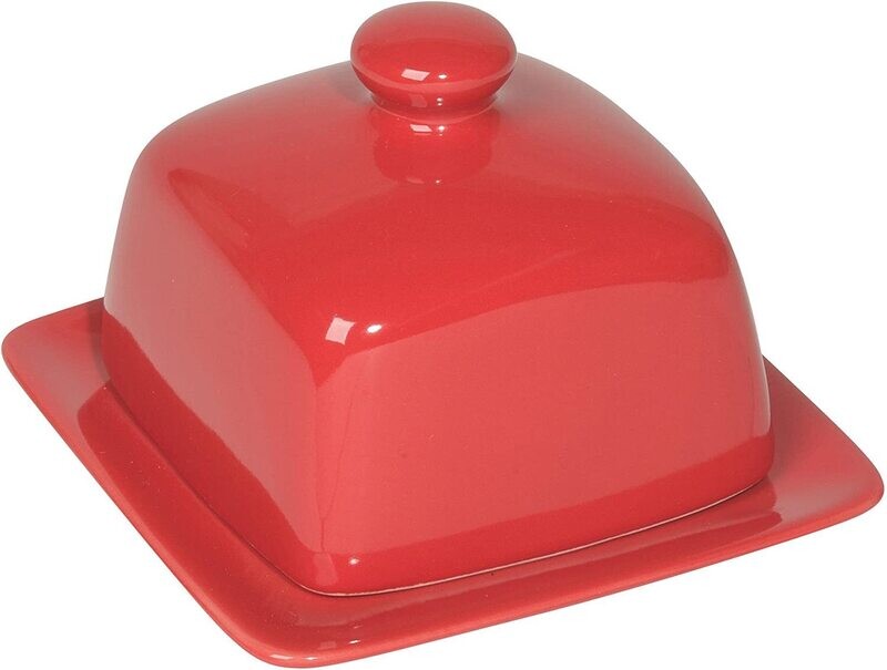 Butter Dish Square Red