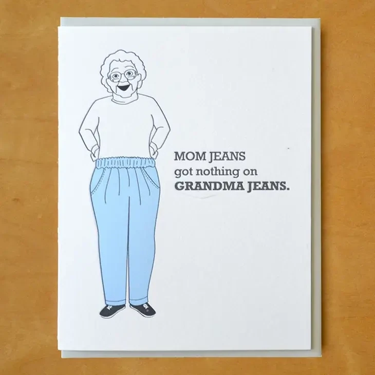Card Grandma Jeans