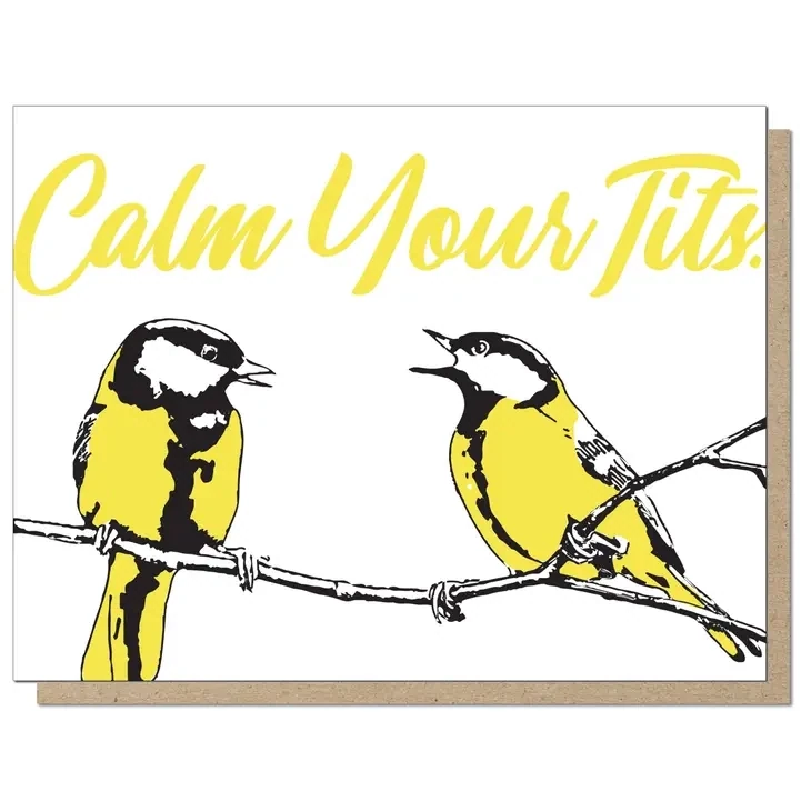 Funny Card | Calm Your Tits