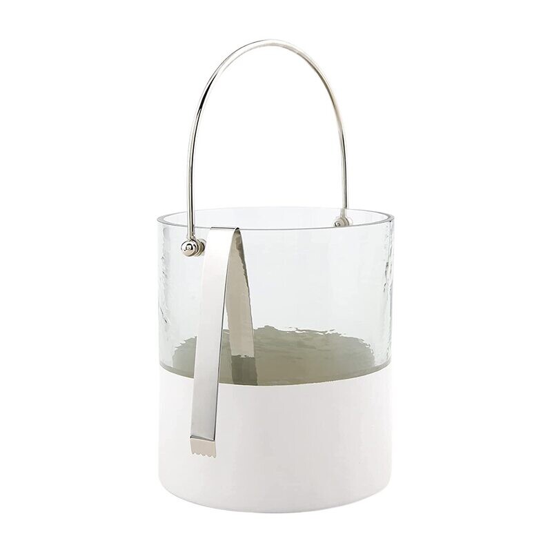 Bar Ice Bucket Glass And White