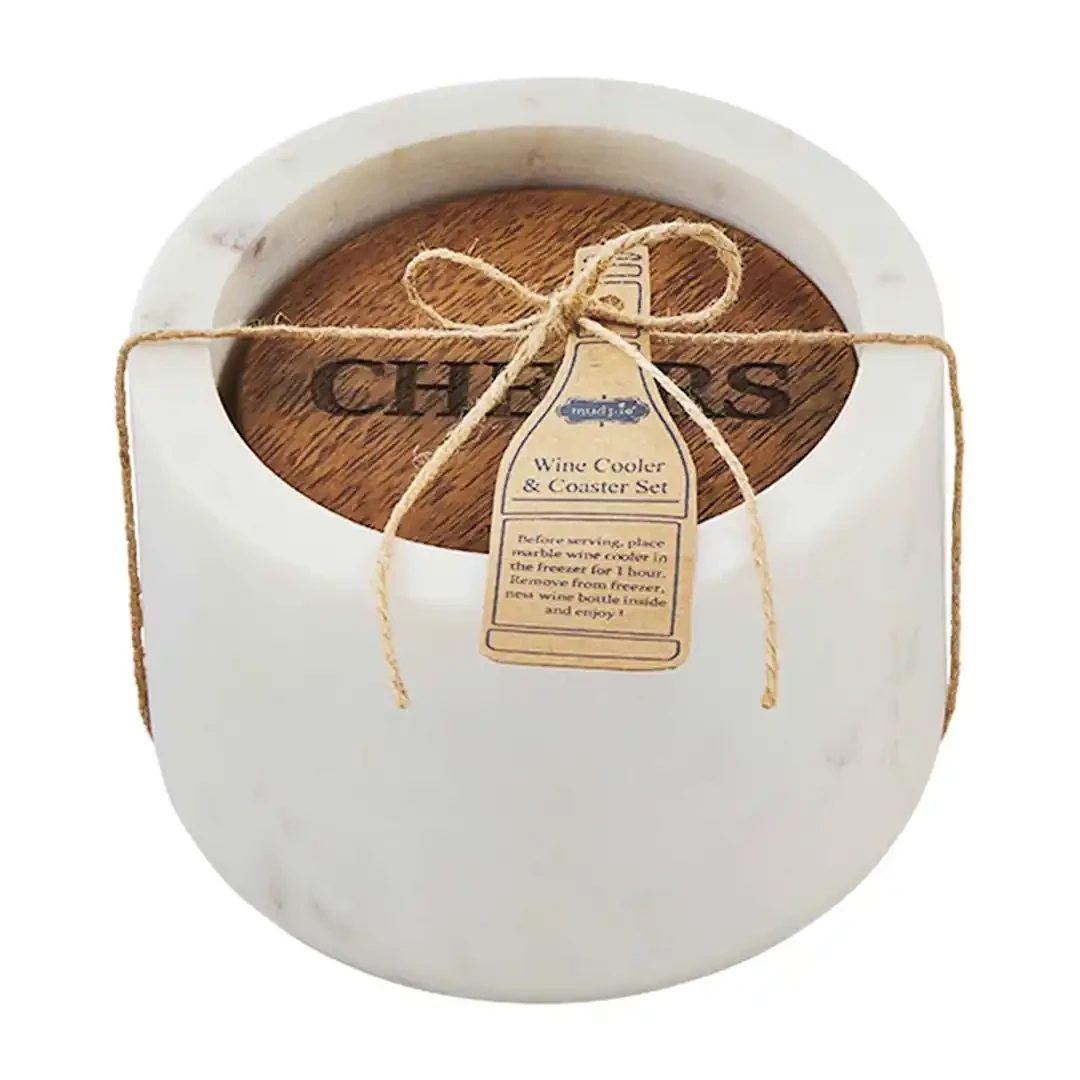 Bar Wine Cooler N Coaster Set