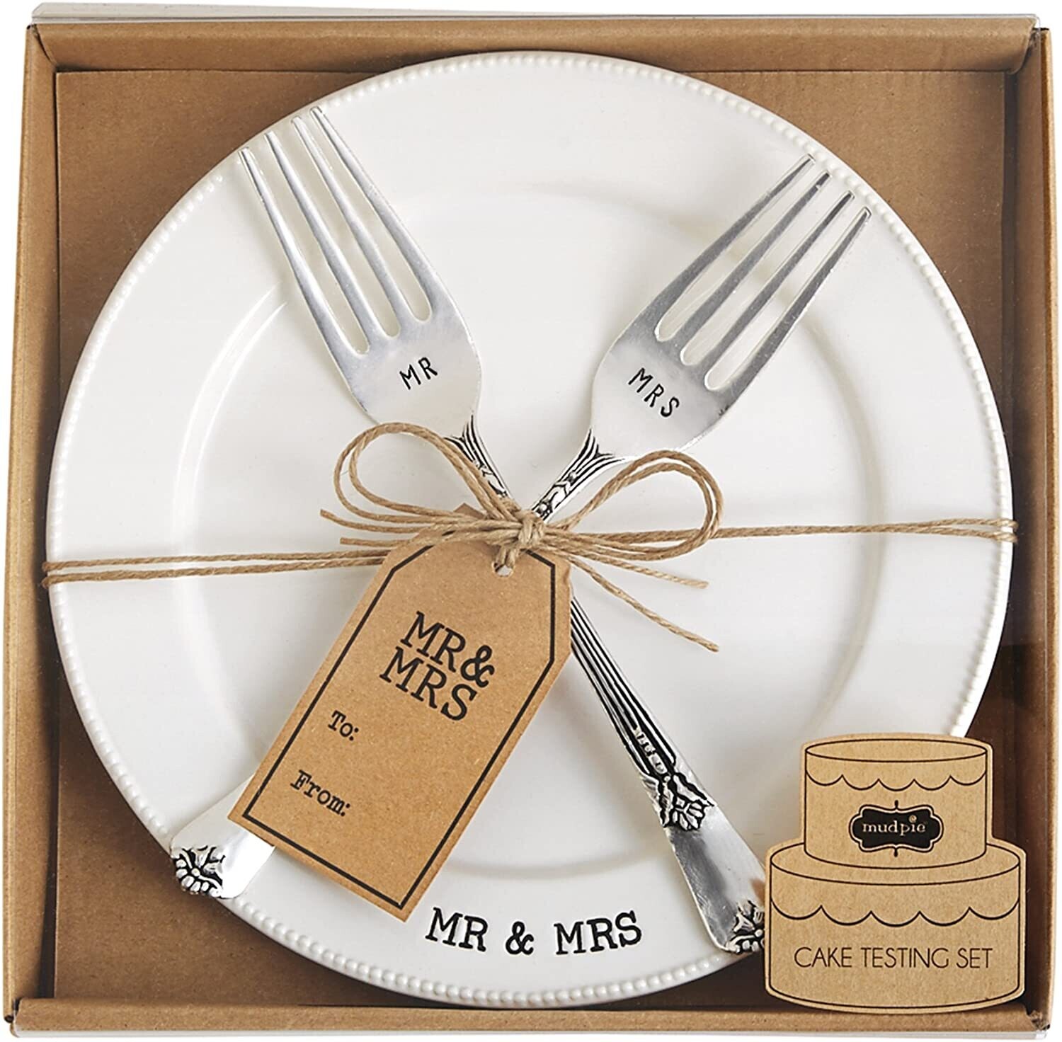 Wedding Mr N Mrs Cake Plate Set
