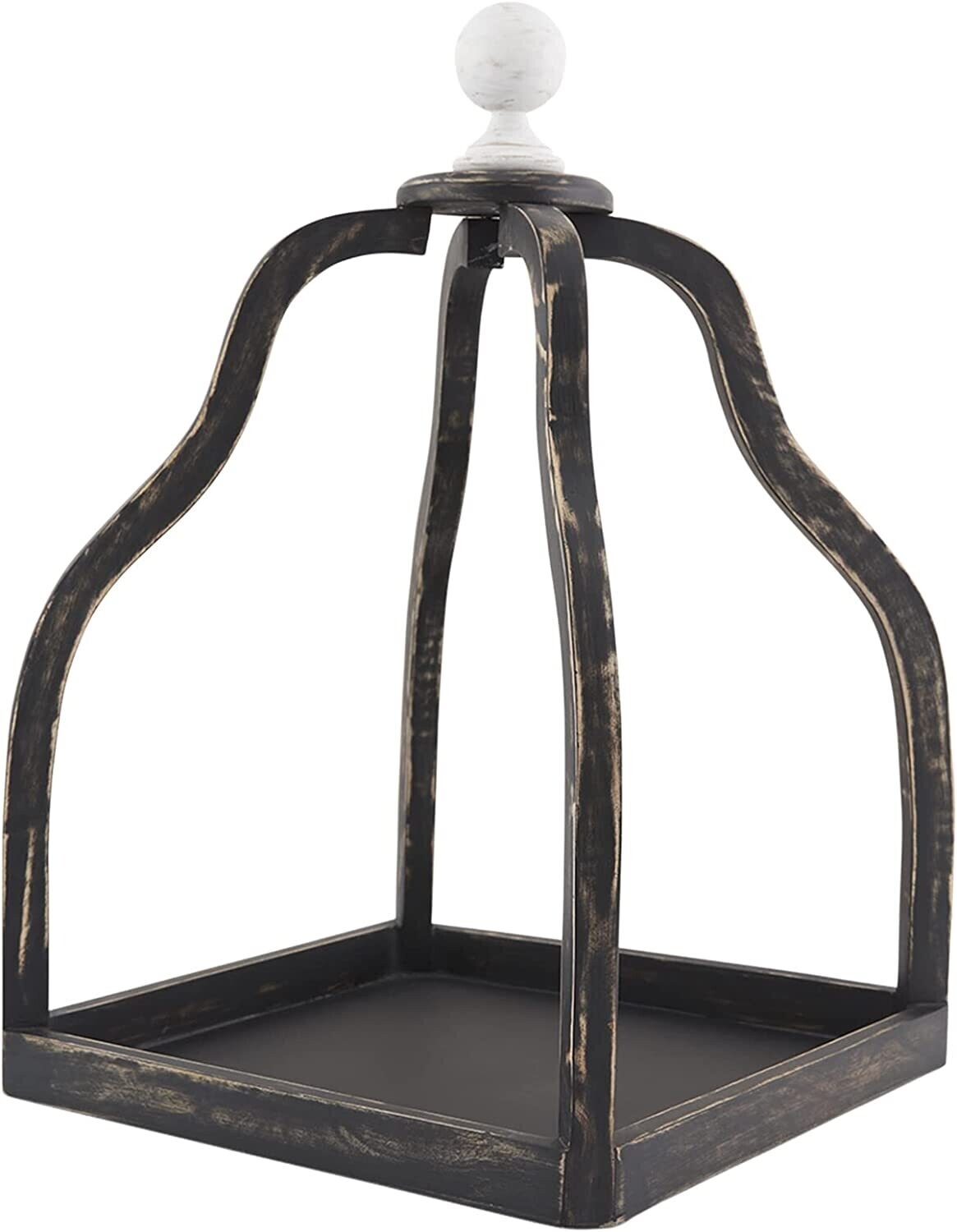 Black Wood Lantern Large