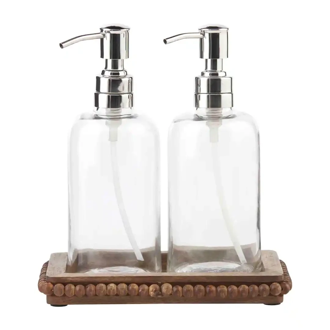 Beaded Wood Soap Set
