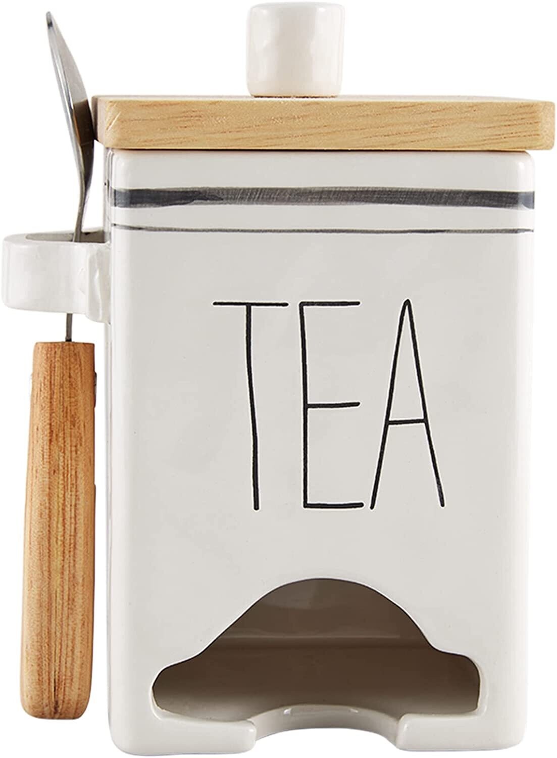 Bistro Tea Bag Caddy W Spoon