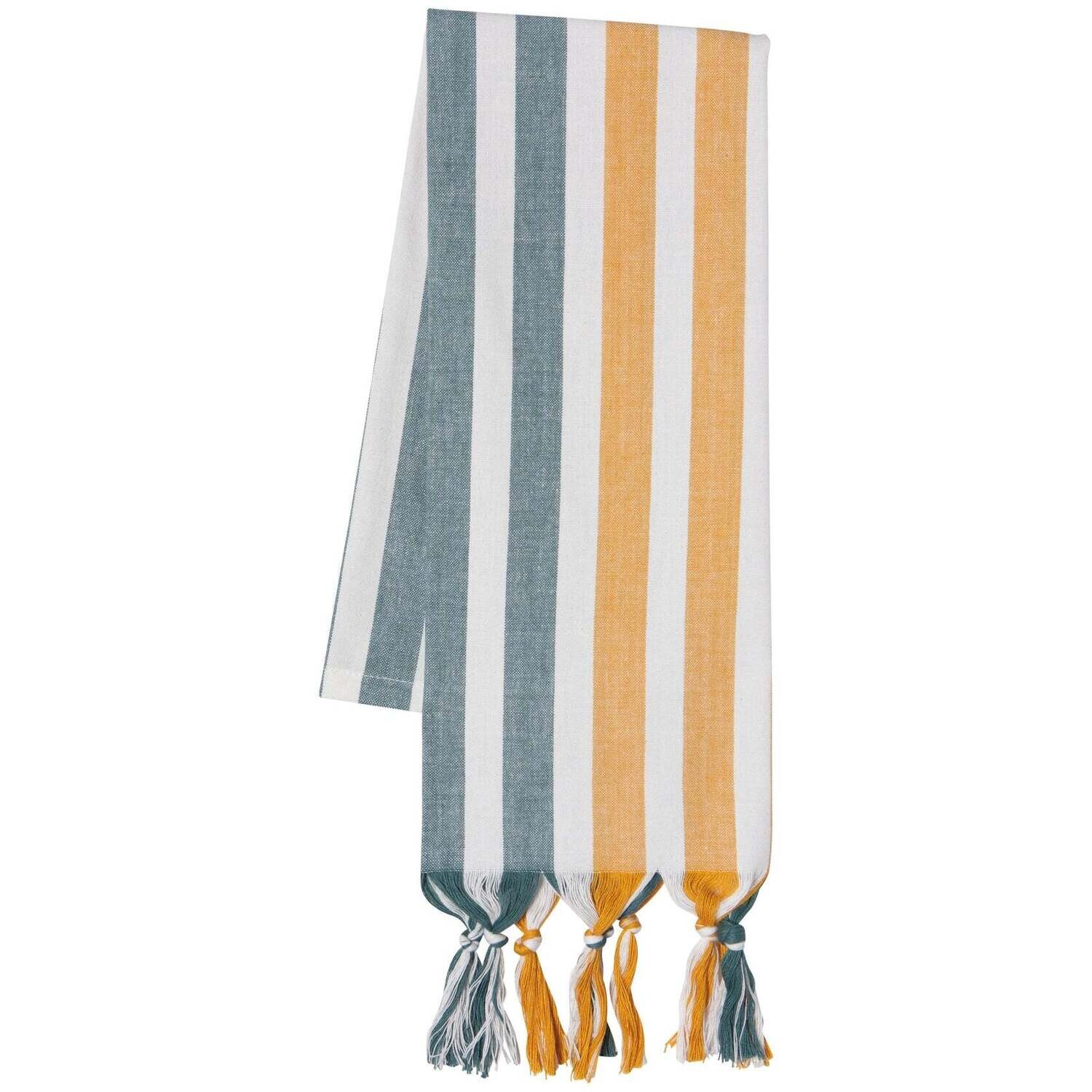 Towel Caban Stripe Lagoon Ochre