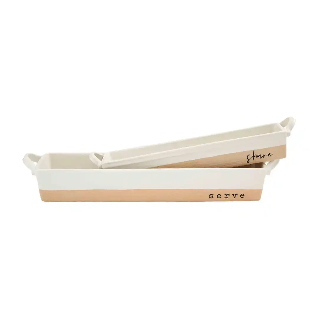 Stoneware Farm Nested Share Cracker Dish
