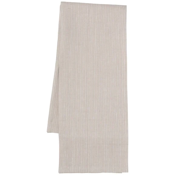 Towel Linen Pinstripe Dove Gray