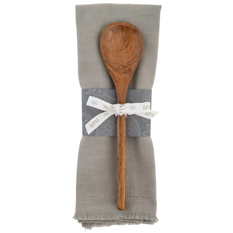 Towel W Spoon Gray