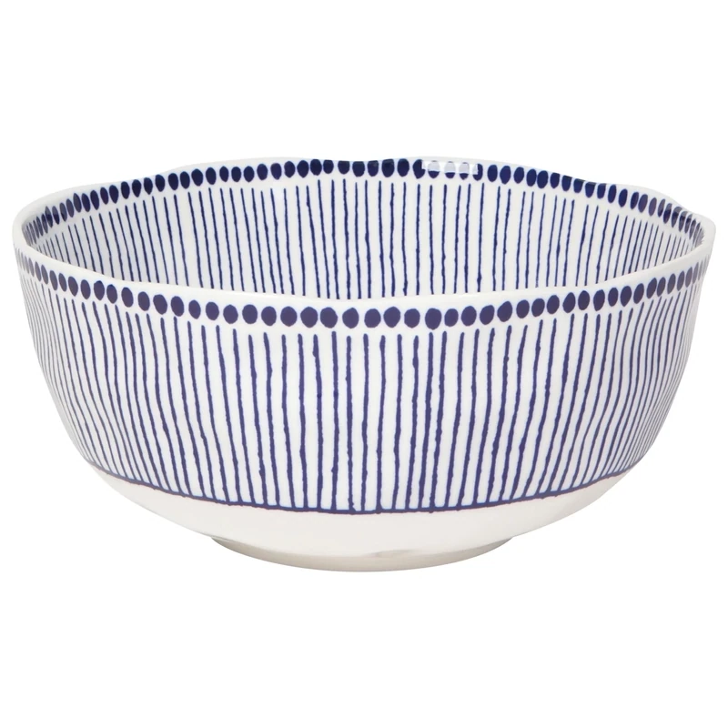 Mix Bowl Stamped Blue Sprout Lg