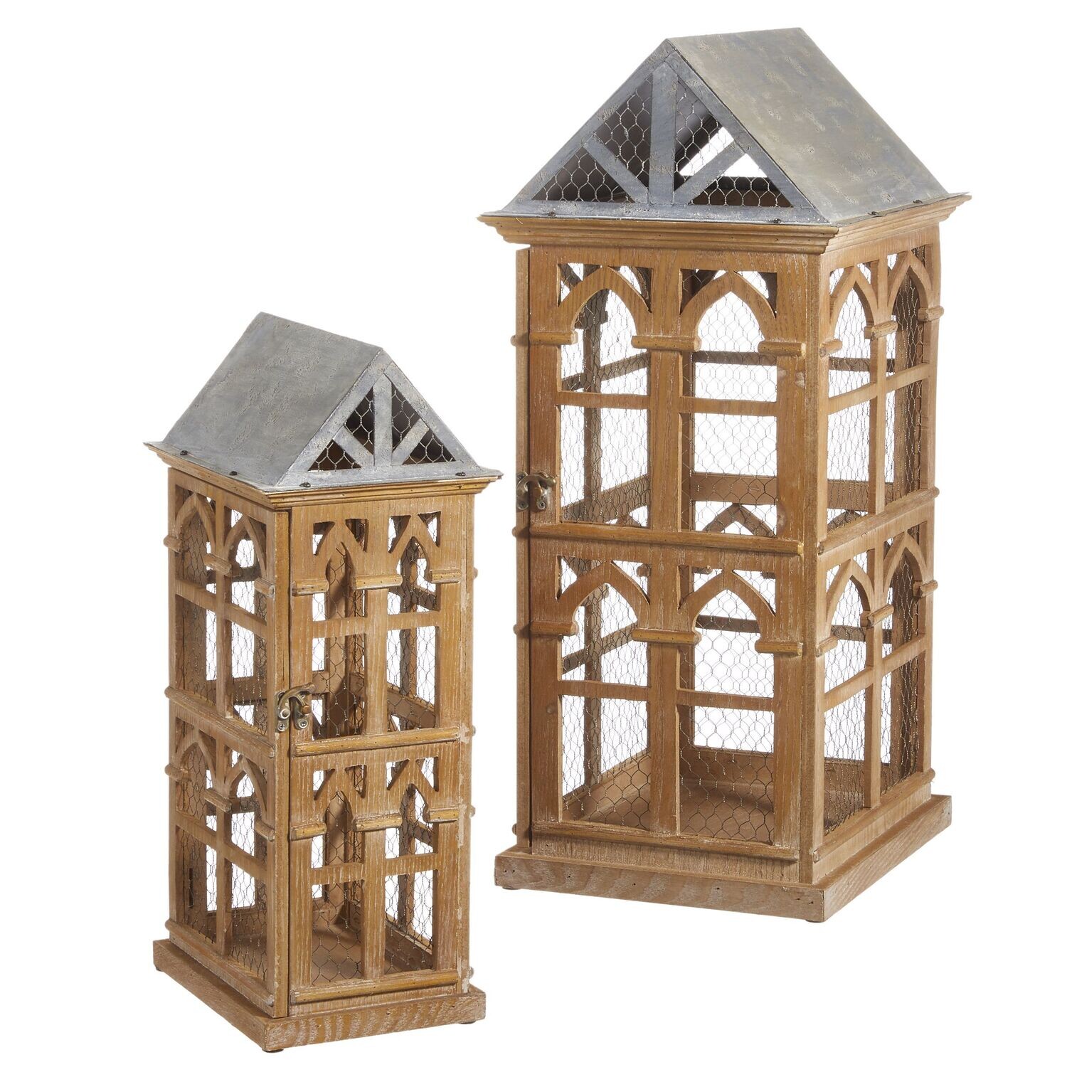 Plant Bird House Lantern Lg