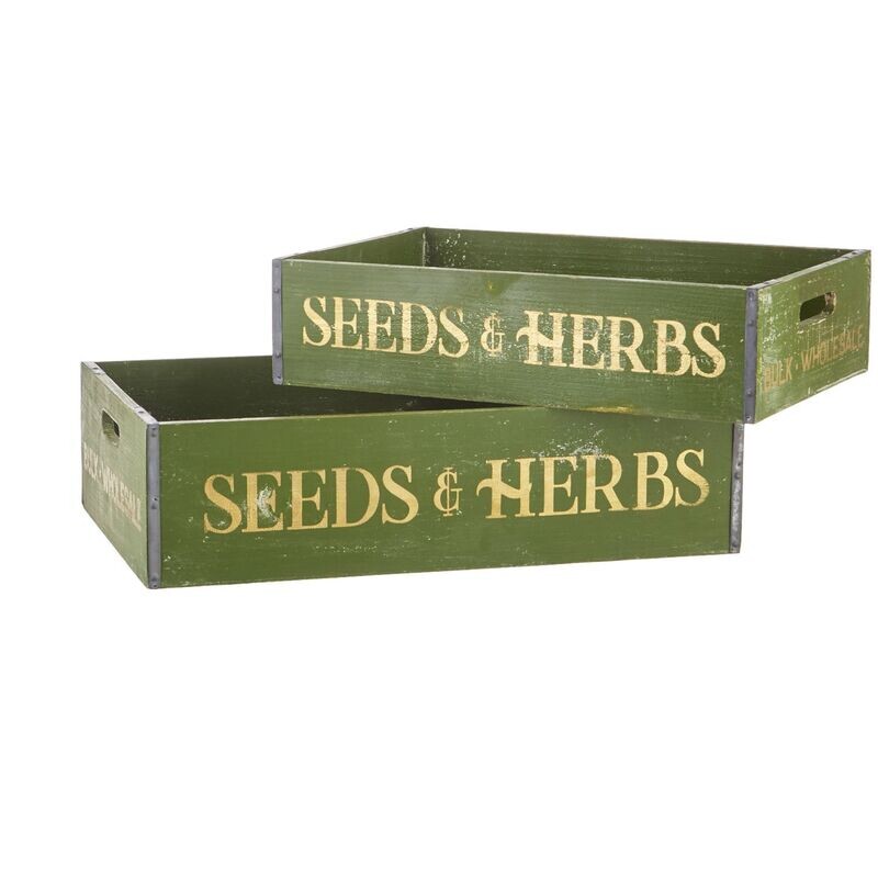 Plant Seeds And Herbs Crate Sm