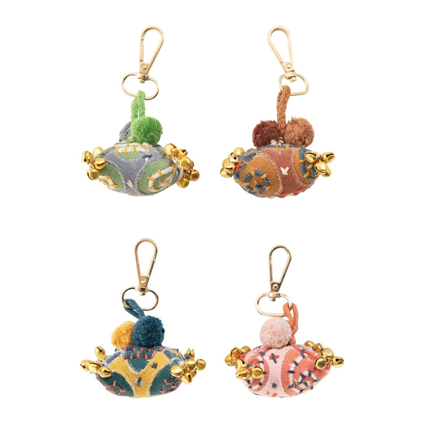 Keychain Bells Poms