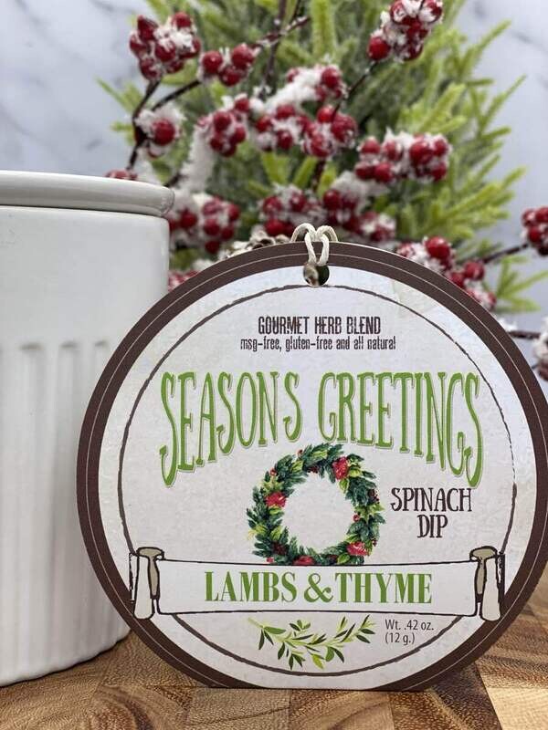 Xmas Dip Season's Greetings Spinach