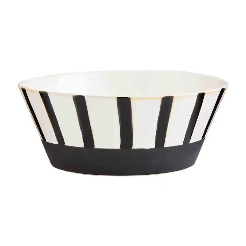 Fall HWN Bowl Striped Black/White