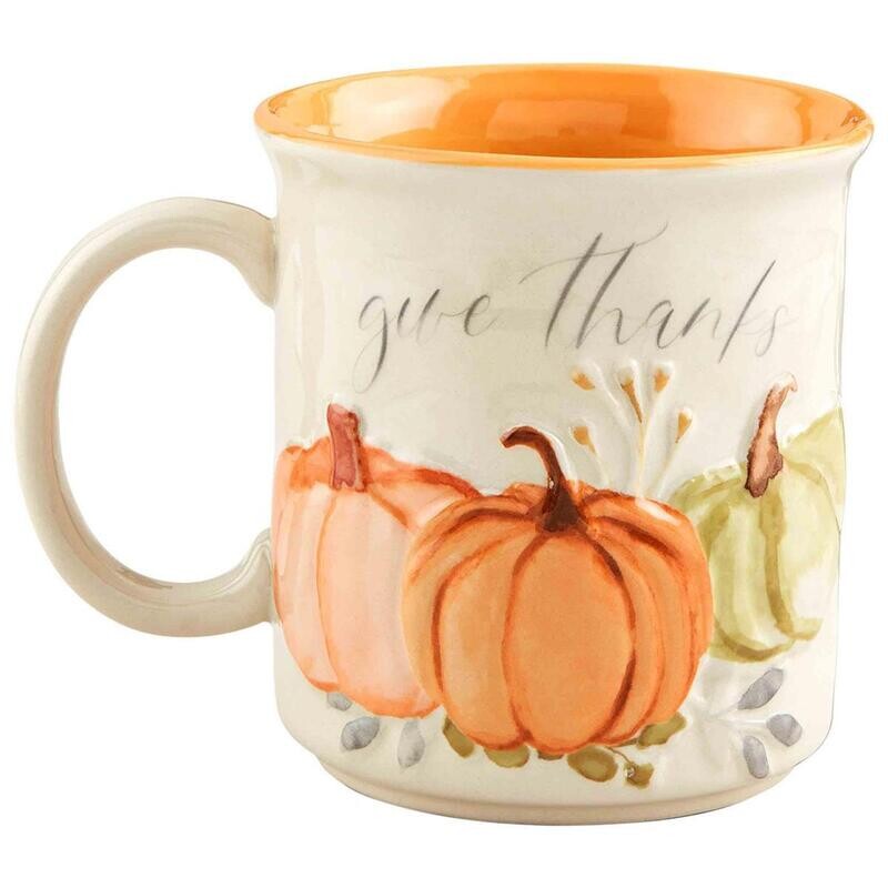Fall Mug Thanks Gather Pumpkin