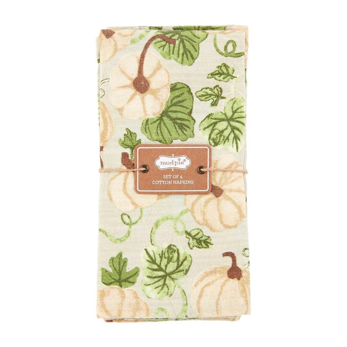 Fall Napkin Set White Pumpkin