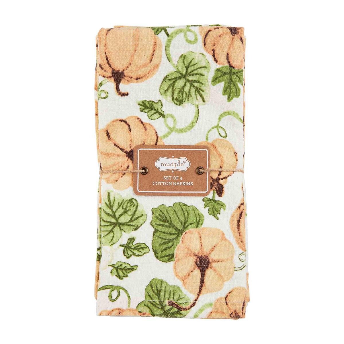 Fall Napkin Set Orange Pumpkin