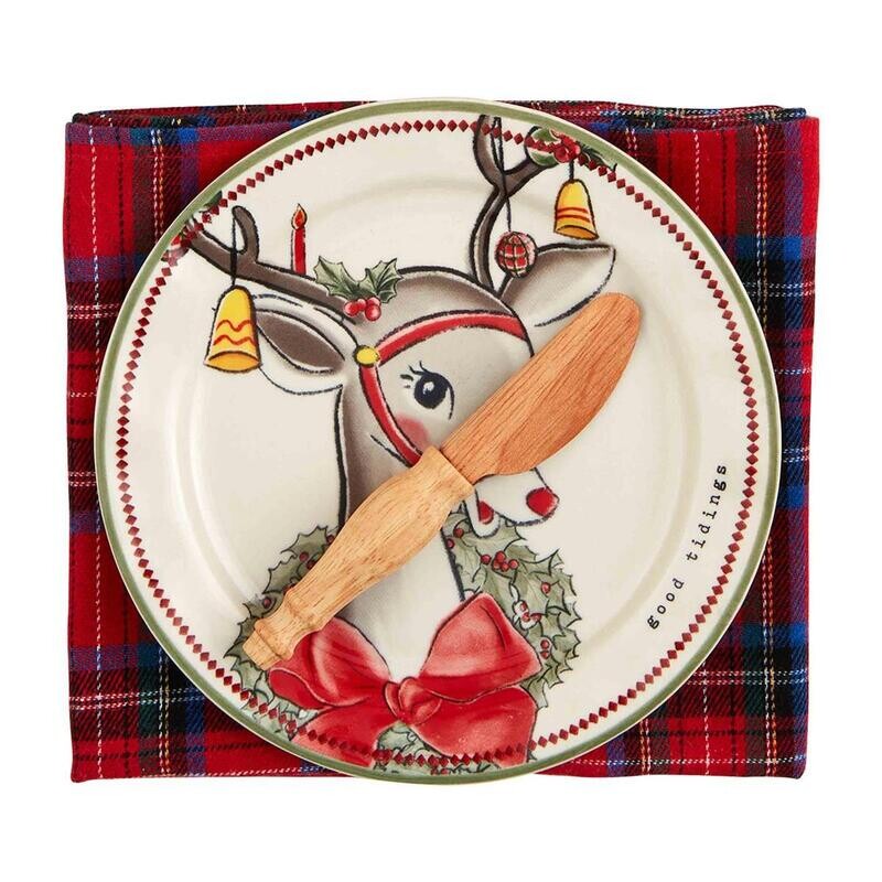 Xmas App Plate Set Reindeer