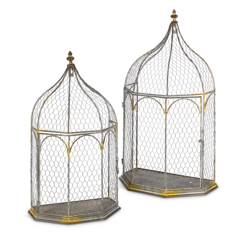 Birdcage Gray Metal Sm