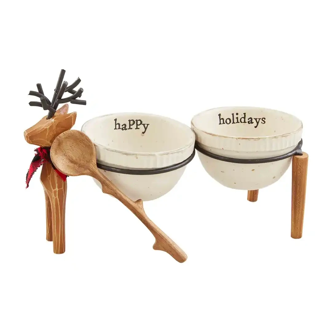 Xmas Dip Double Metal Deer