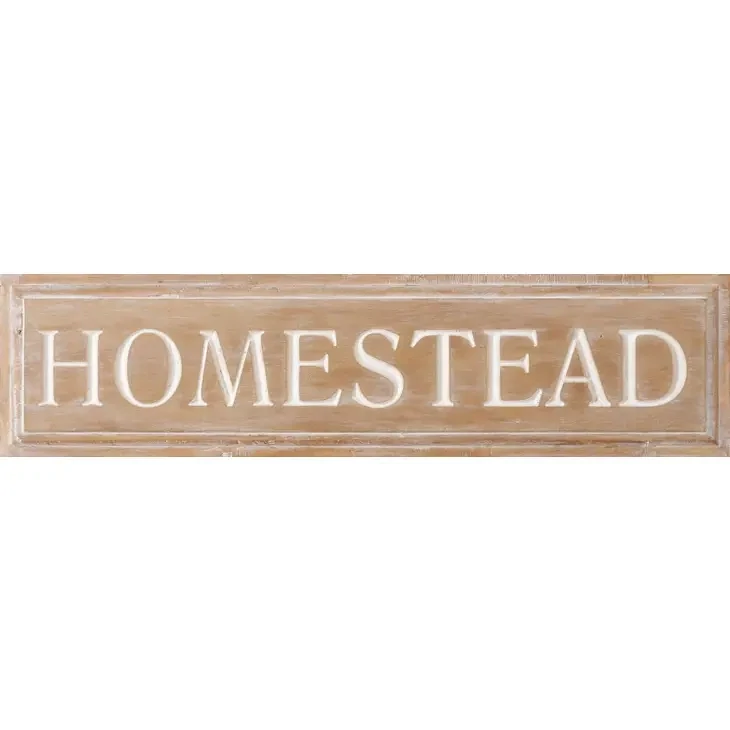 Sign Carved Homestead