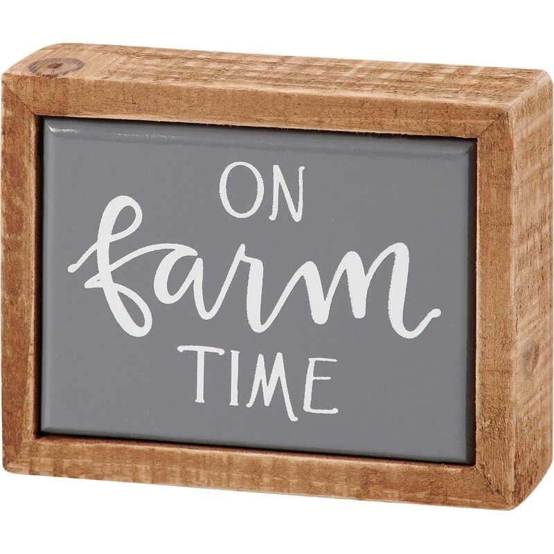 Farm Mini Box Sign On Farm Time