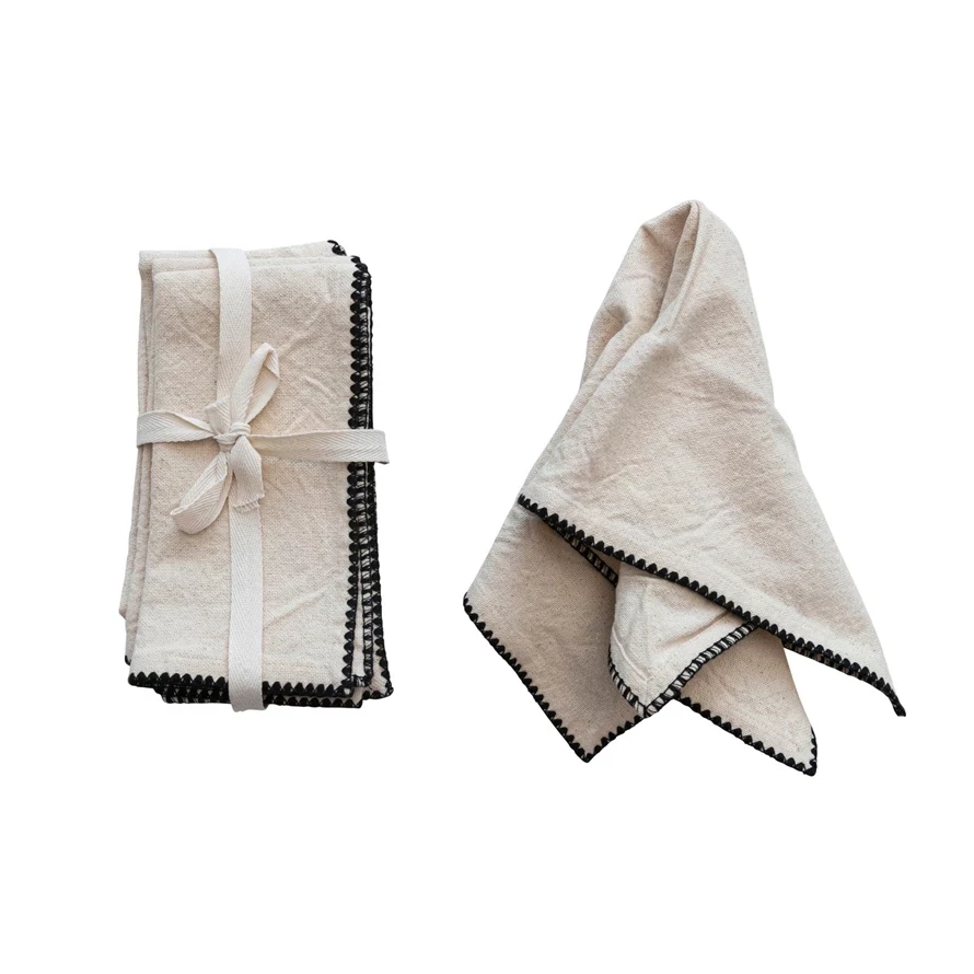 Napkins White Black