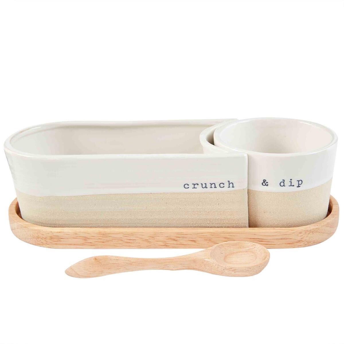 Stoneware Crunch & Dip Serving Set