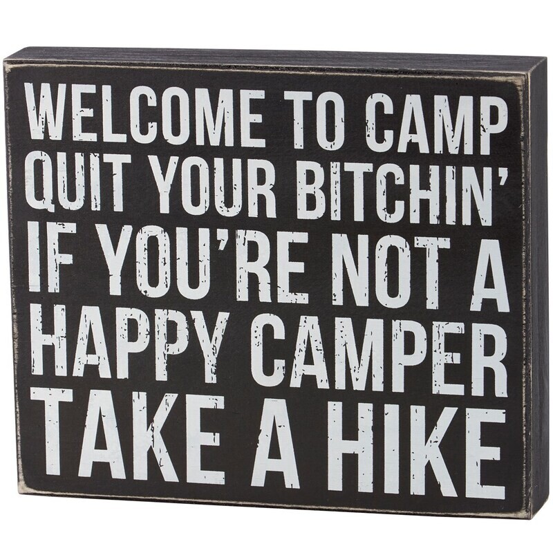 Camp Box Sign Welcome To Camp