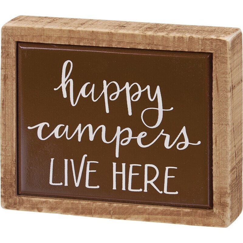 Camp Box Sign Mini Happy Camper