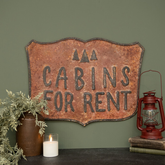 Camp Rent Metal Sign