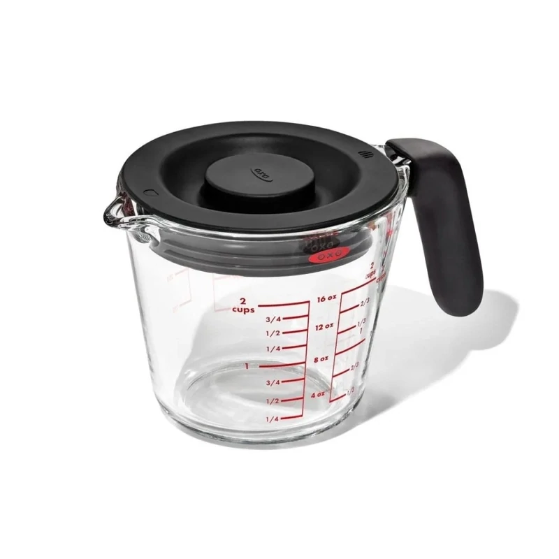 2 Cup Glass Measuring Cup With Lid