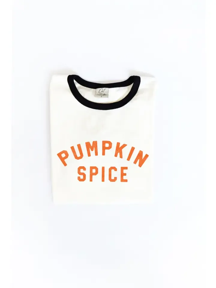 Pumpkin Spice Ringer Graphic Top