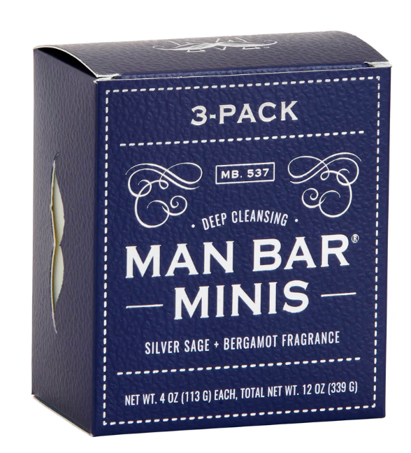 Man Bar Mini 3-Pack Silver Sage & Bergamont