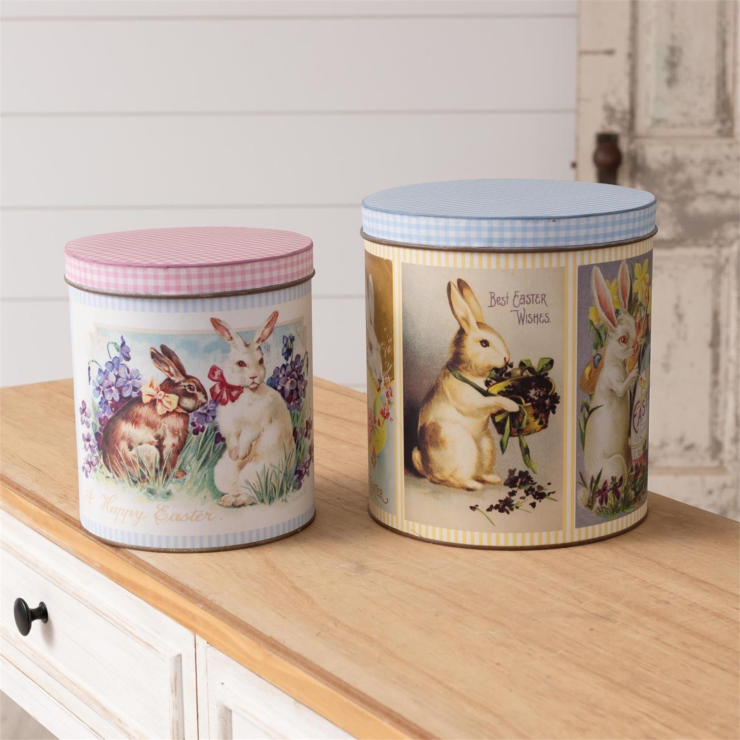 Vintage Easter Postcard Tin Lg