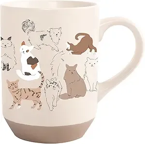 Pet Stoneware Mug Pencil Cats