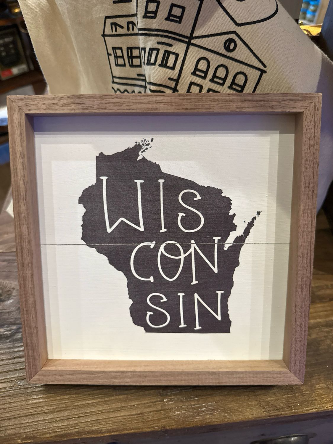 Sign State Name White 8x8