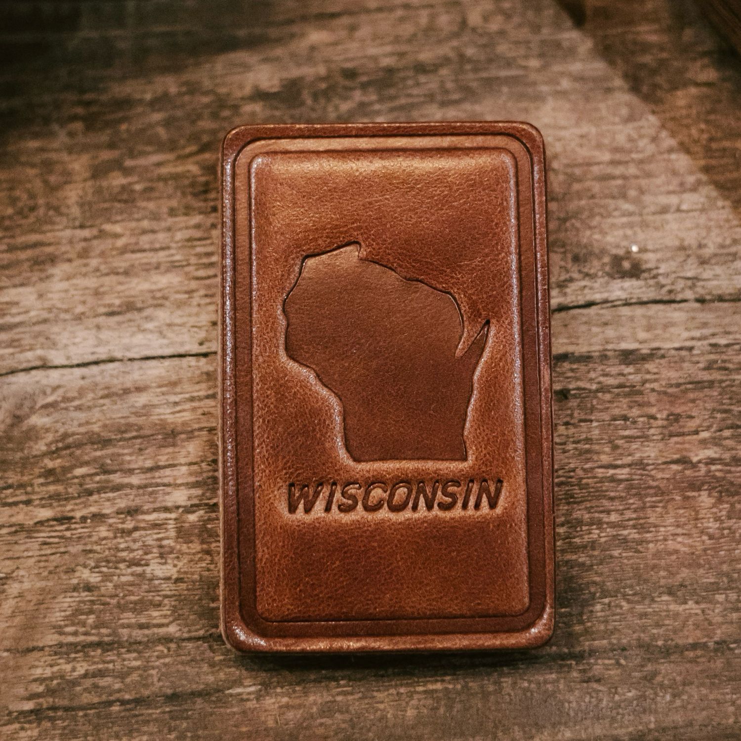 Magnet Block Style Wisconsin Silhouette