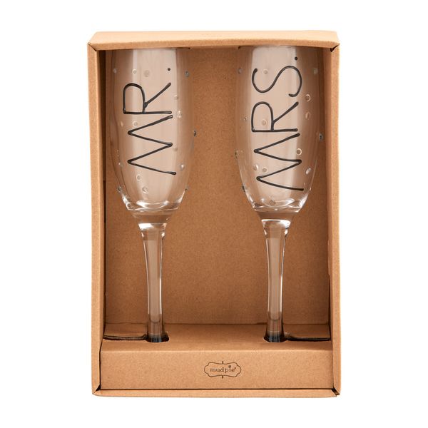 Wedding Mr & Mrs Flute Set